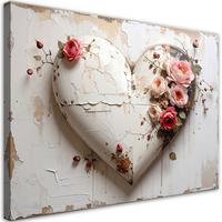 LEINWANDBILD Liebe 100x70cm - Beige, Textil (100/70cm) - Feeby