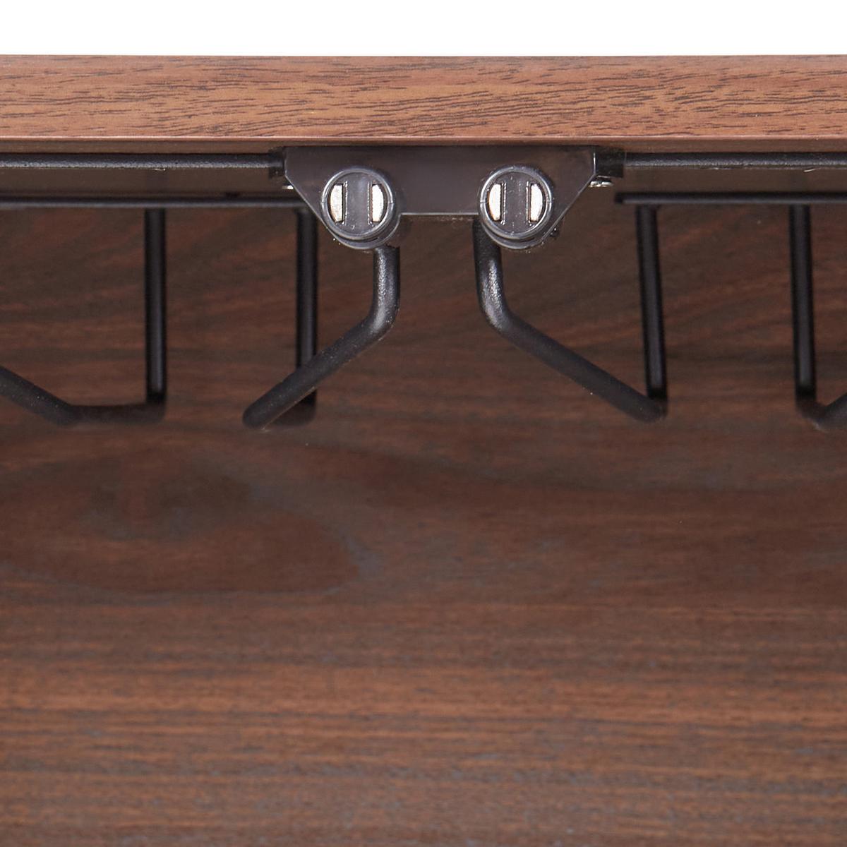 WEINREGAL Dunkelbraun Tullamore - Braun, Holzwerkstoff (84/91/39cm) - Beliani