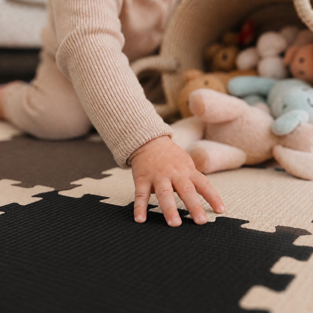 SPIELMATTE ab Null - 270/90 cm Puzzlematte Beige - Multicolor, Kunststoff (30/30cm) - Littletom