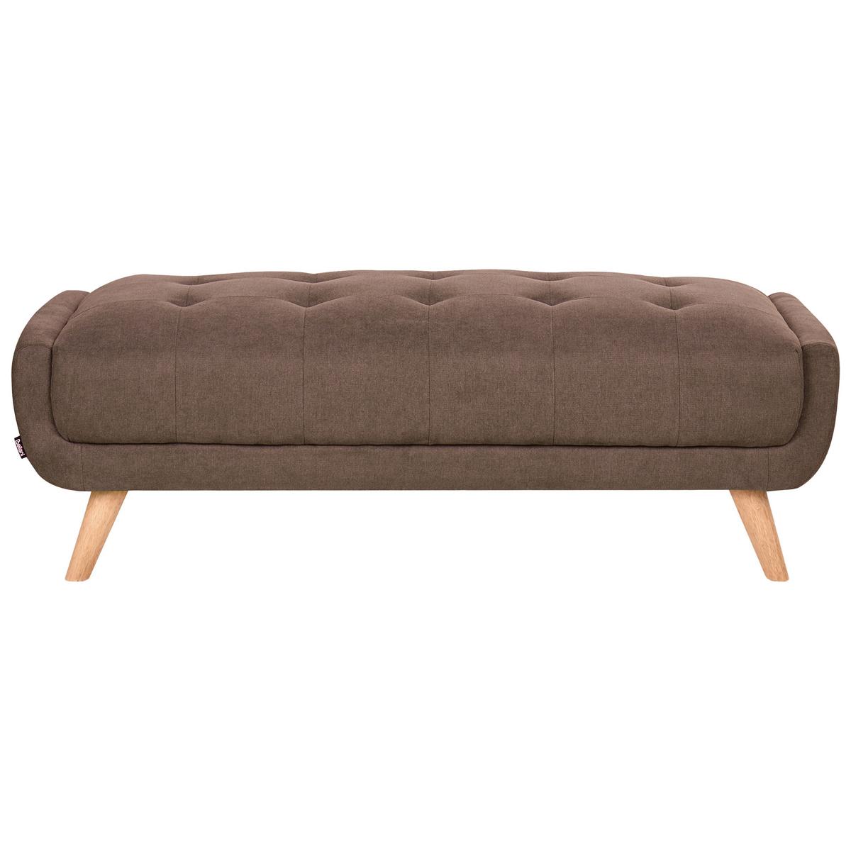 OTTOMANE Stoff Dunkelbraun Habo - Hellbraun, Textil (134/42/60cm) - Beliani