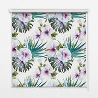 INNENROLLO - Fensterrollo - Rollo - 100x180 cm - Blumen - Grün, Kunststoff (100/180/0.5cm) - TULUP