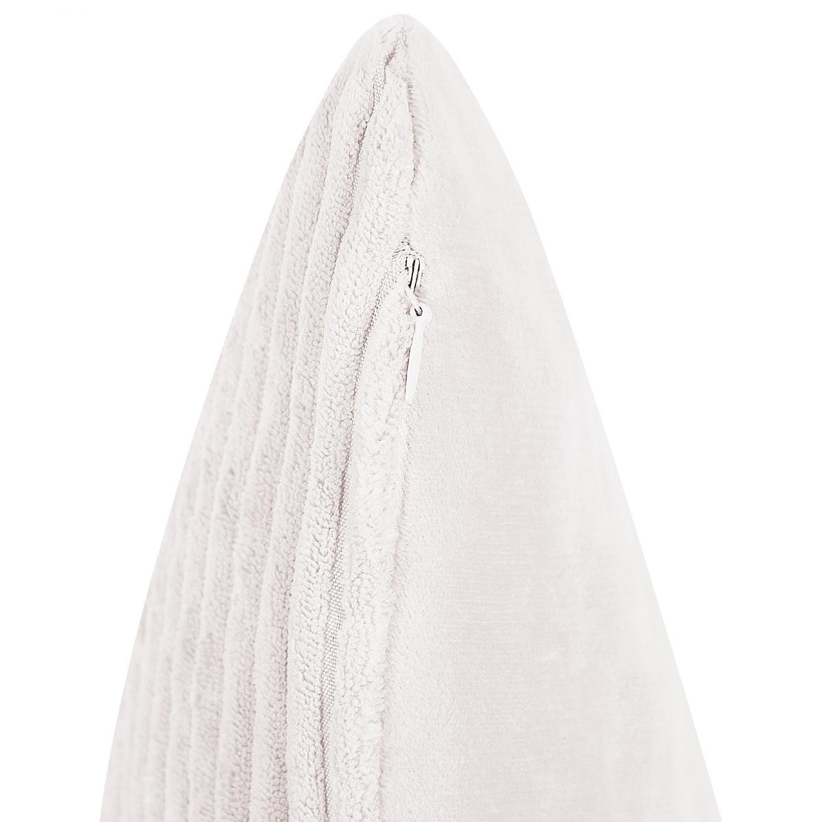 DEKOKISSEN CORD 2er-Set Cremeweiß 50/30 cm Millet - Ecru, Textil (50/30cm) - Beliani