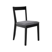 STUHL Moden mit schwarzen Holzbeinen, Polsterstuhl, Dunkelgrau - Dunkelgrau/Schwarz, Holz (45/84/45cm) - Beautysofa