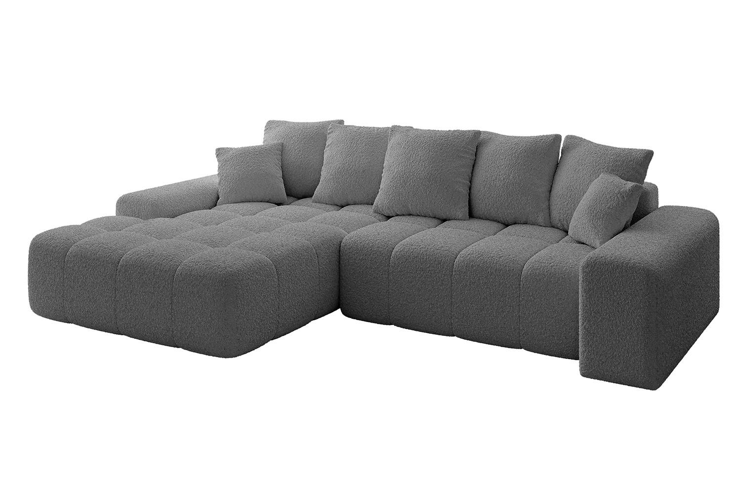 ECKSOFA Ottomane Links ENSI-L - 267x164x69 cm Platinfarben - Platinfarben, Holzwerkstoff/Kunststoff (267/164cm) - ALTDECOR
