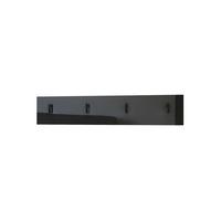 GARDEROBENPANEEL Linea Schwarz Hochglanz - Schwarz Hochglanz, Holzwerkstoff (72/14.5/3.5cm) - Vladon