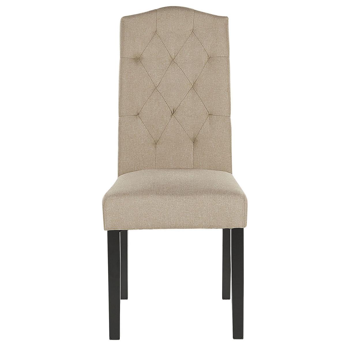ESSZIMMERSTUHL 2er-Set Polsterbezug Beige Shirley - Beige, Holz/Textil (46/103/60cm) - Beliani