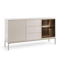 SIDEBOARD SENTIERO 154/83/39 cm mit LED 3 Schubladen und 2 Türen Kaschmir - Kaschmir, Holzwerkstoff (154/83/39cm) - MASSENO