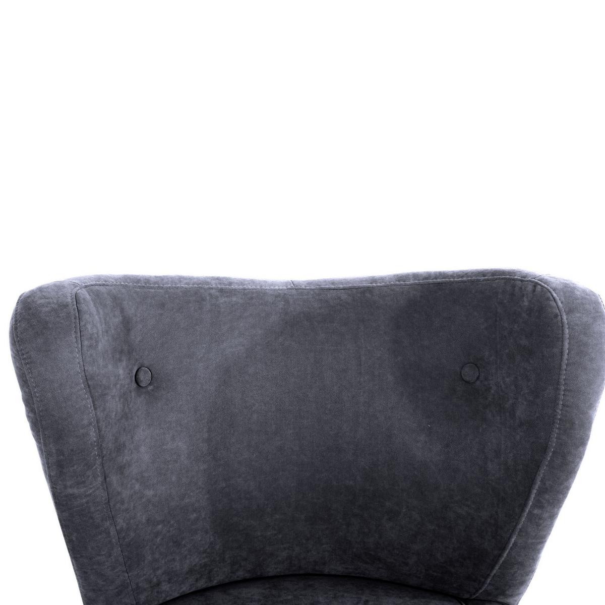 SESSEL Kathy Bezug Veloursstoff Buche natur / anthrazit - Anthrazit, Kunststoff (70/86/69cm) - 58aufmkessel