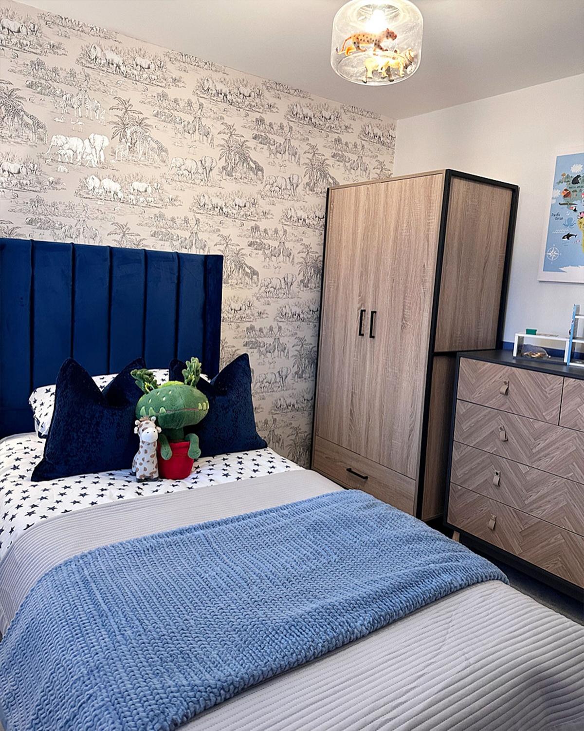 DECKE Blau Bjas 150/200 cm - Blau, Textil (150/200cm) - Beliani