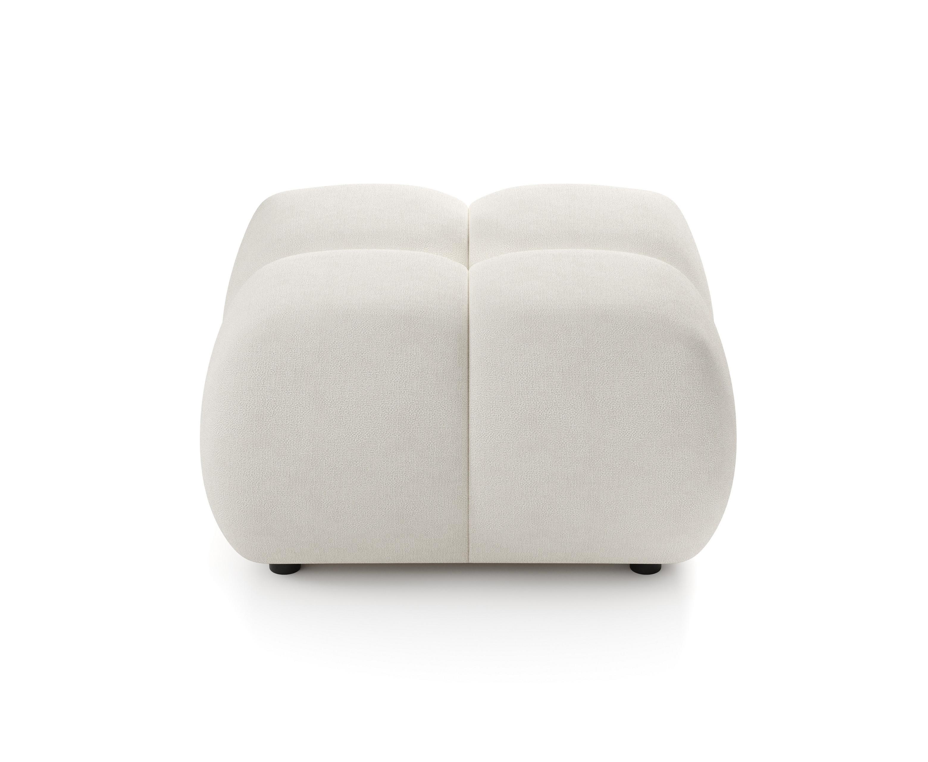 POLSTERHOCKER DUCA Modern Sitzhocker, Fußhocker Creme - Creme, Holzwerkstoff/Kunststoff (72/43.5/72cm) - MASSENO