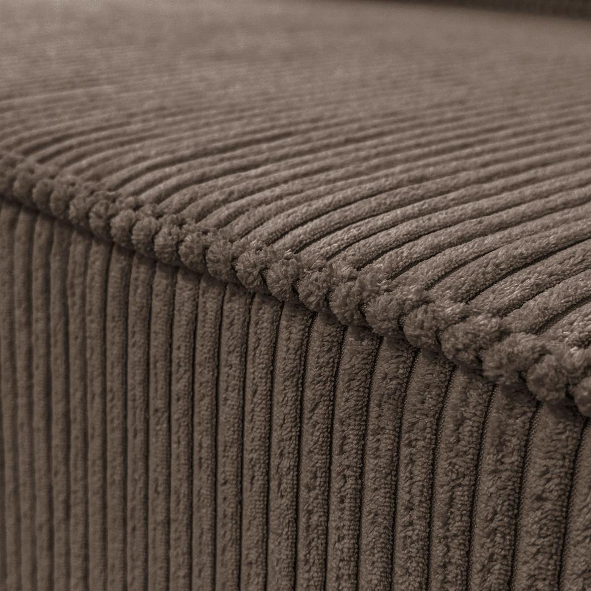 GEPOLSTERTES Ecksofa CARLOS L, Poso 06 - Braun, Textil (247/143cm) - Lookway