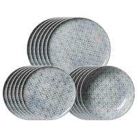 TELLER-SET Porto grau 18-tlg. - Grau, Keramik (2/2/2cm) - Ritzenhoff Breker