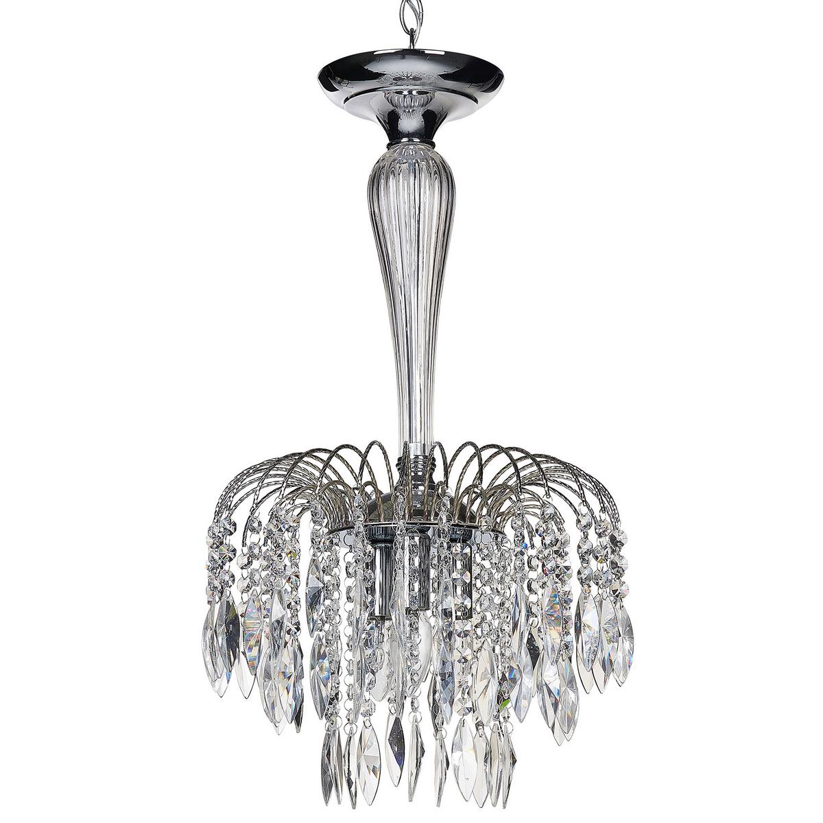 KRONLEUCHTER Orara 27/34/157 cm - Silberfarben, Metall (27/34/157cm) - Beliani
