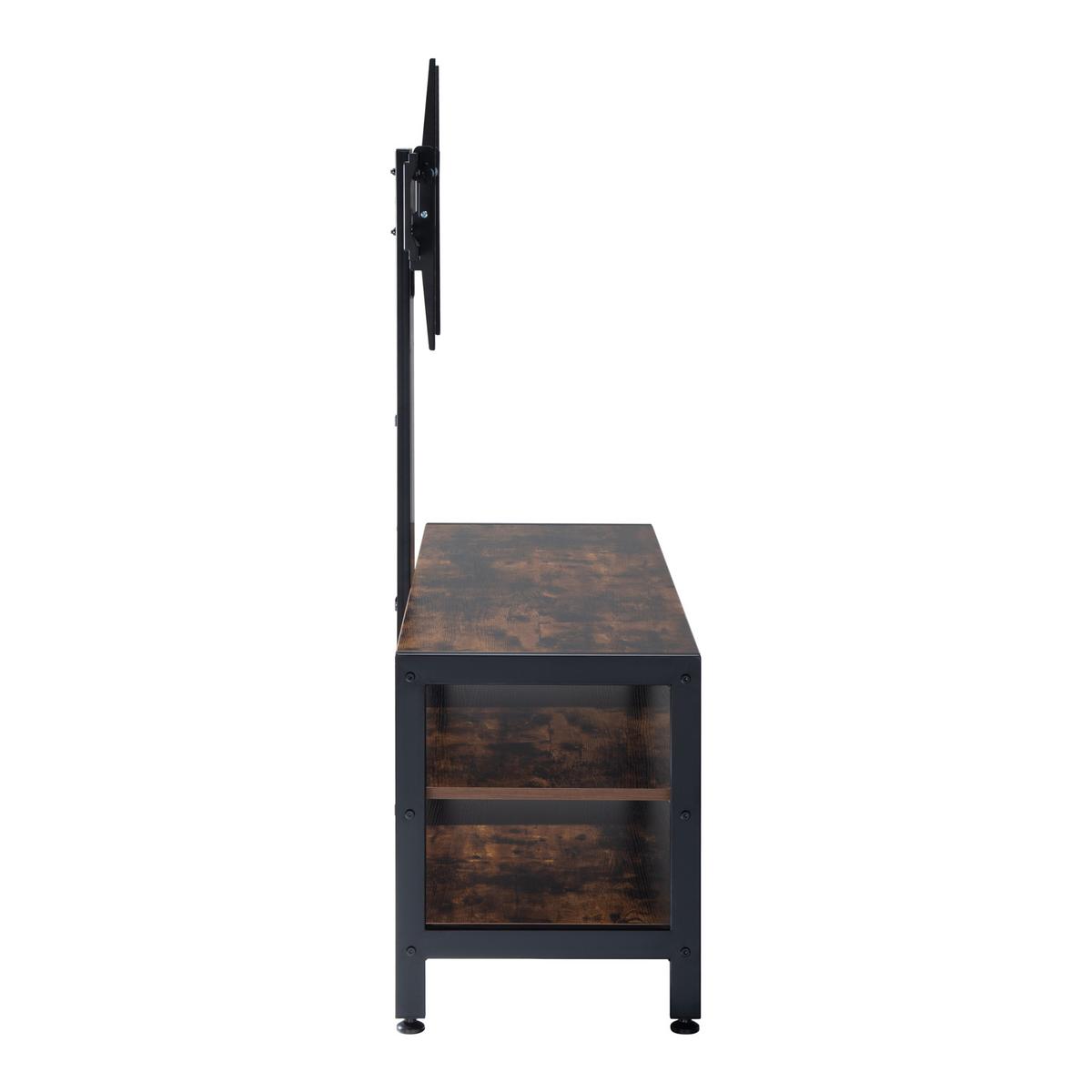 TV-HALTERUNG Stockholm - Wildeiche/Schwarz, Holzwerkstoff/Metall (120/108/40cm) - pro.tec