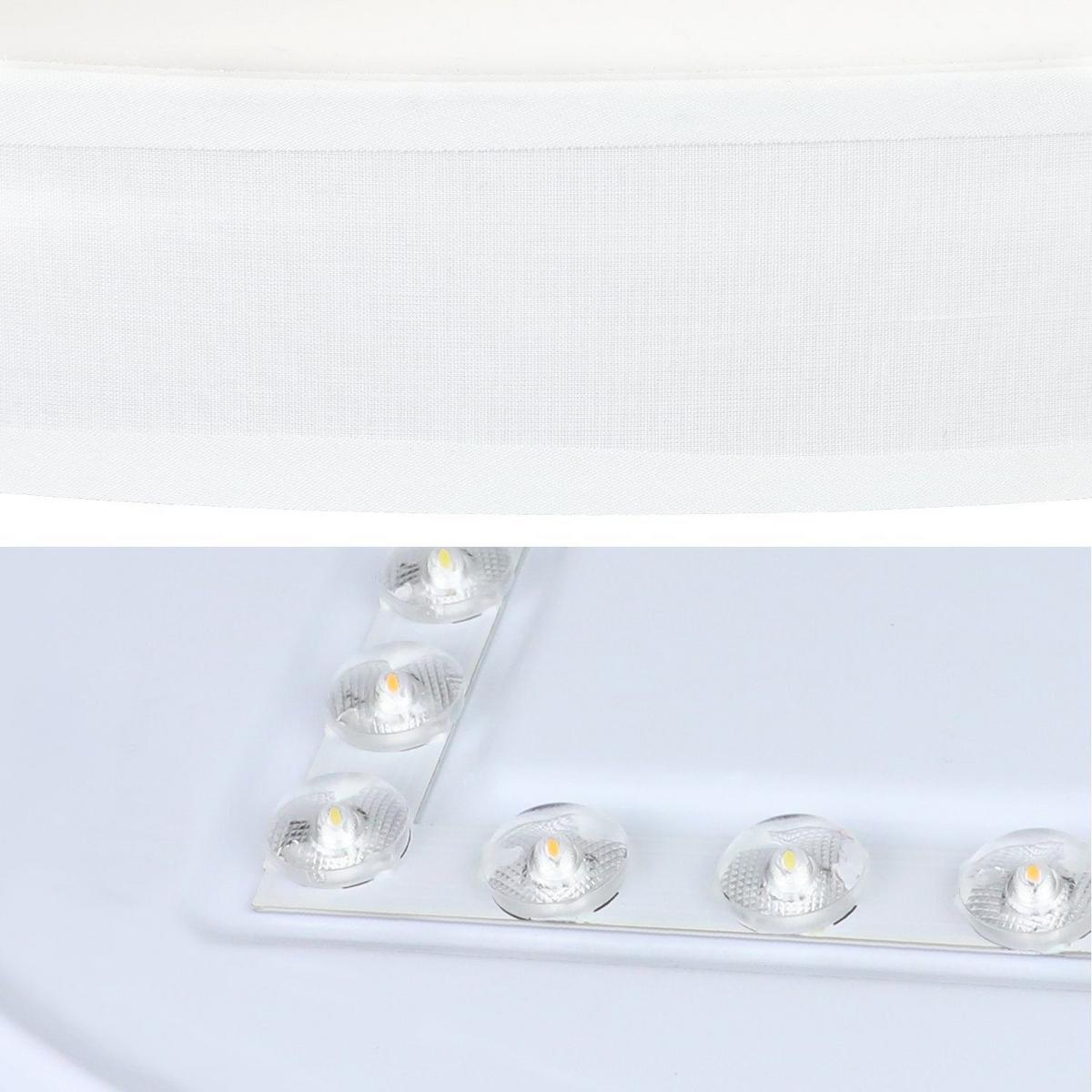LED-DECKENLEUCHTE Alvira 30/30/6 cm - Weiß, Textil (30/30/6cm) - Nettlife