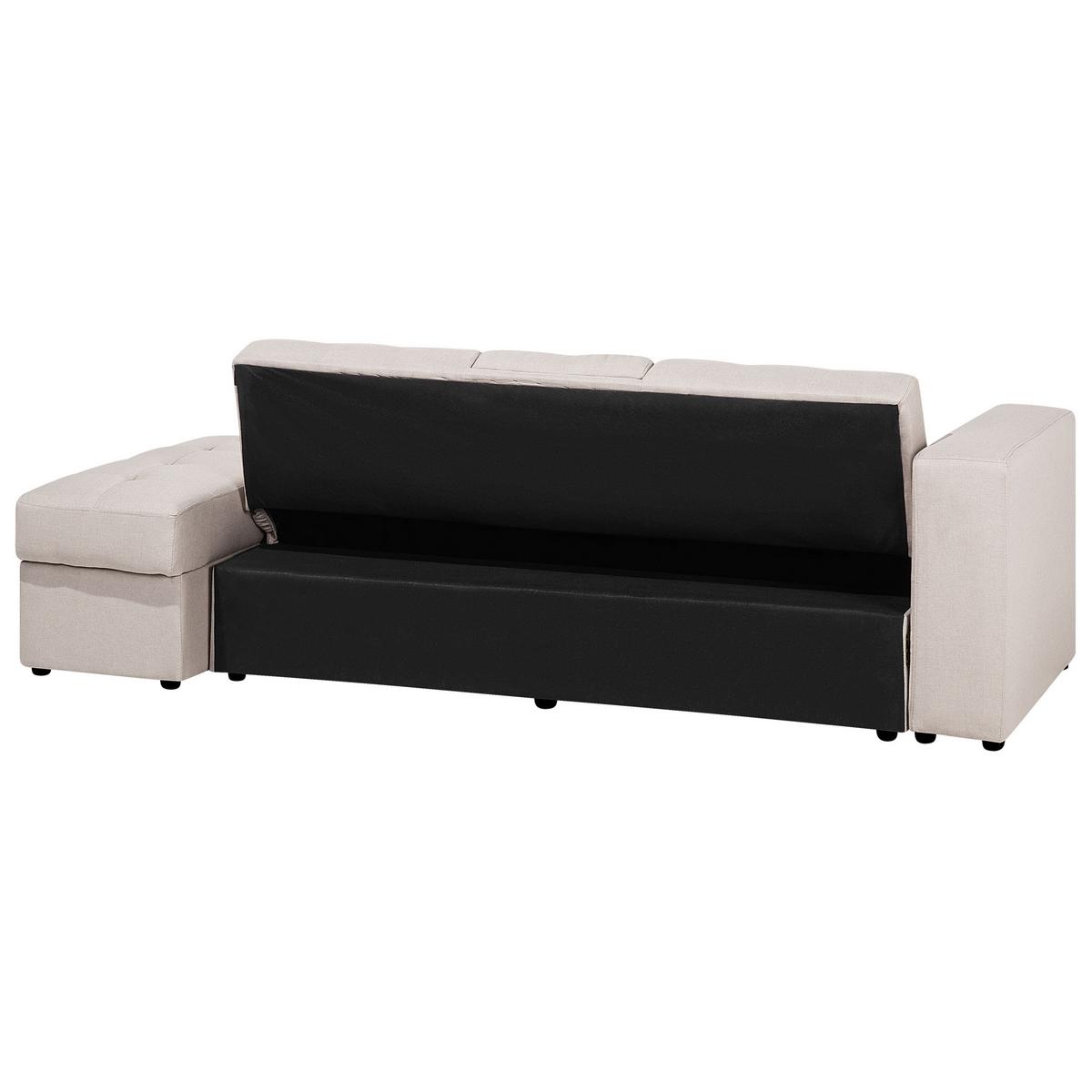 3-SITZER-SCHLAFSOFA beige mit Stauraum Ottomane Falster - Beige, Textil (210/71/94cm) - Beliani