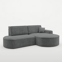 ECKSOFA Venedig Mit Schlaffunktion - Dunkelgrau, Holzwerkstoff/Textil (278/179cm) - Fun Möbel