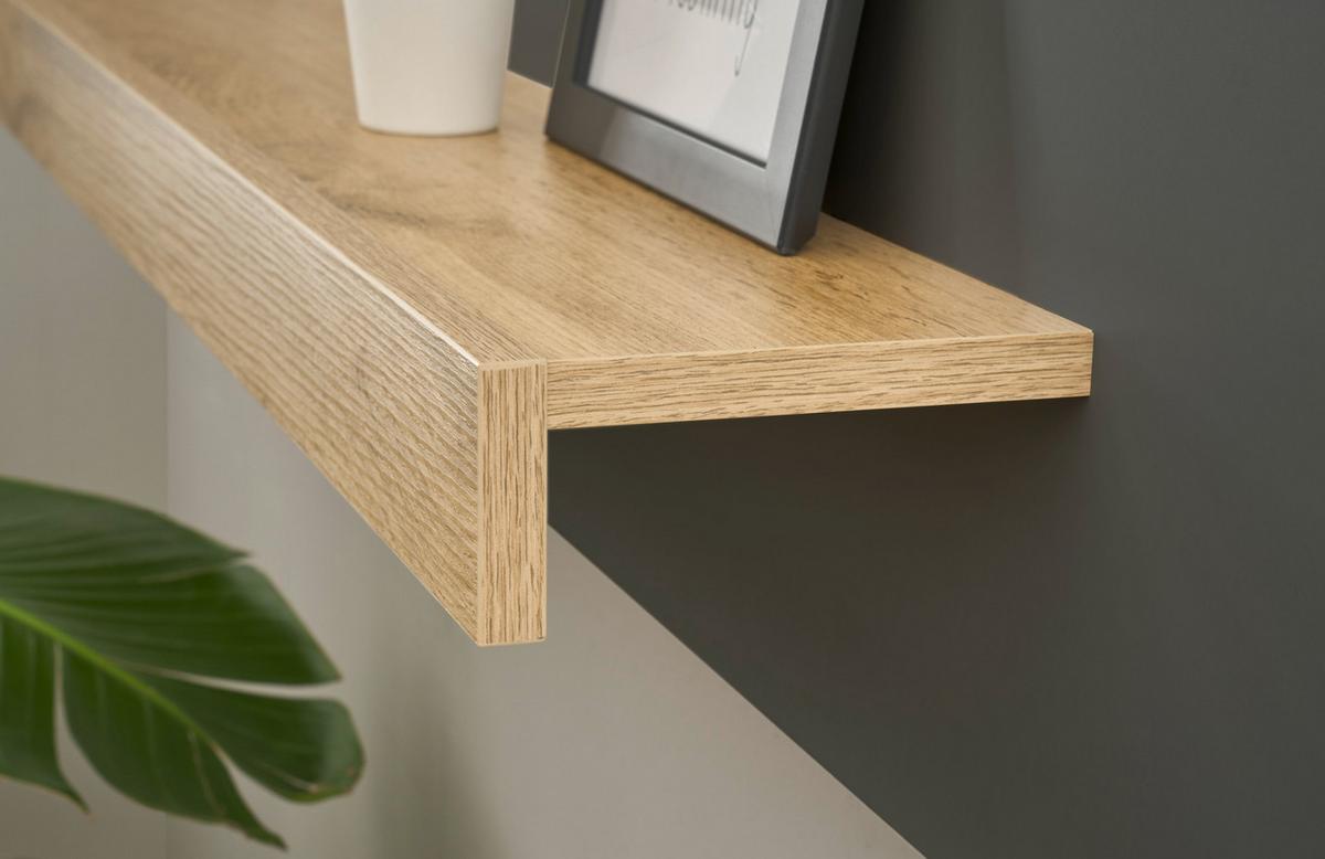WANDREGAL grau matt, Eiche Wotan 140 cm, Aktenregal für Homeoffice und Büro - Eiche Wotan/Grau, Holzwerkstoff (140/40/17cm) - Furn.Design