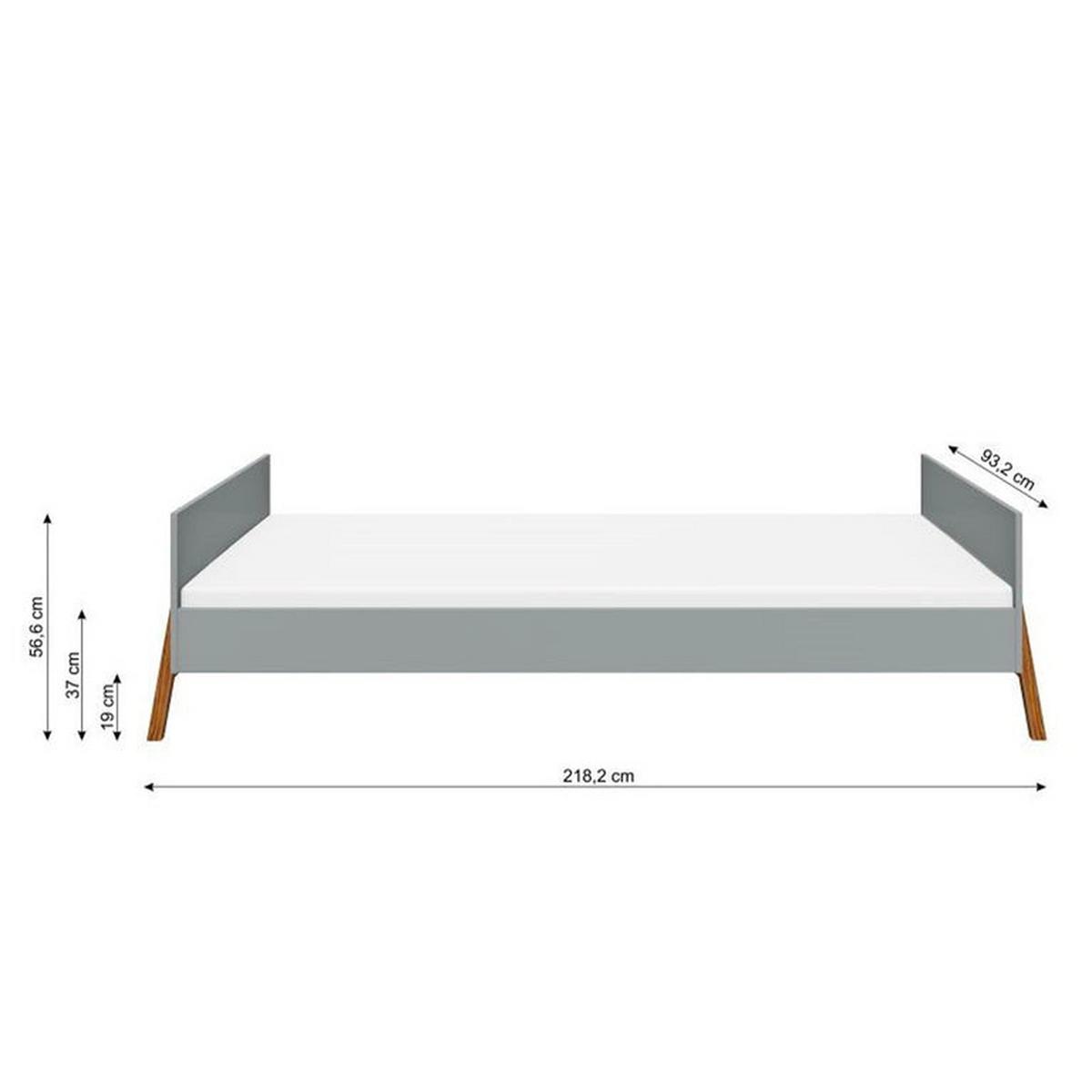 KINDERBETT 90/200 Grau - Grau, Holzwerkstoff (90/200cm) - Petits-meubles