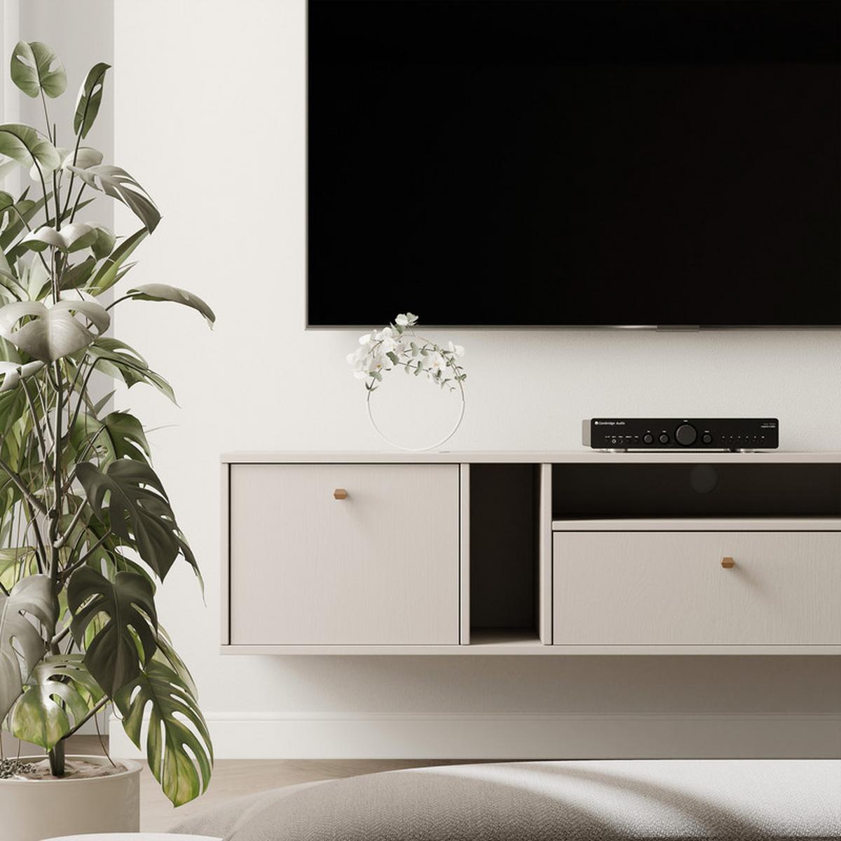 TV-LOWBOARD FLOW 180 cm, Sandbeige - Beige, Holzwerkstoff/Metall (180/48.5/40.5cm) - Idohome