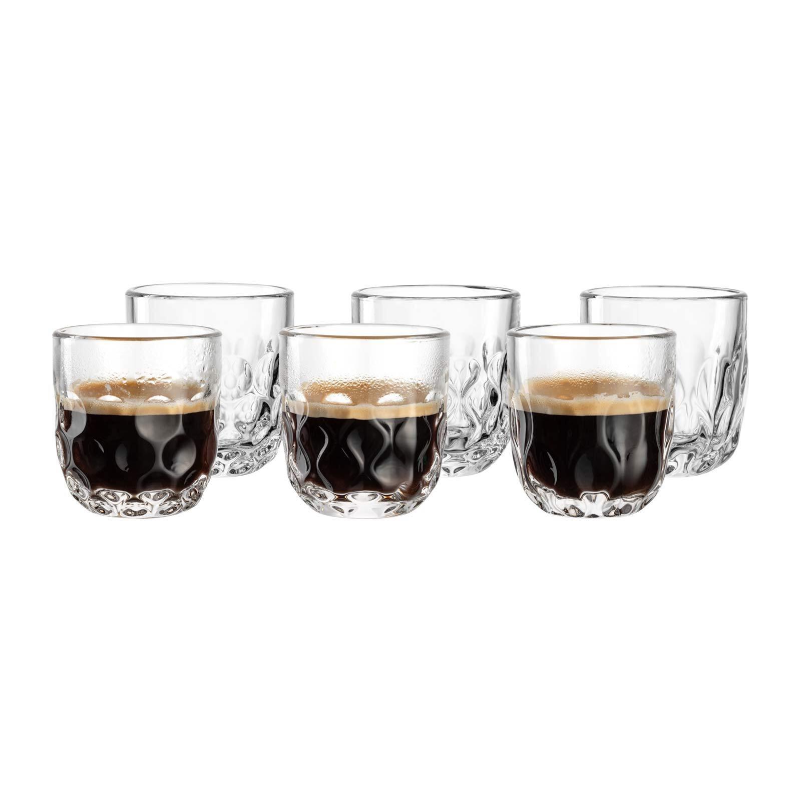 ESPRESSOGLÄSER-SET (1/2/3) Gocce transparent 60 ml 6-tlg. - Transparent, Glas (0.06L) - Leonardo Living