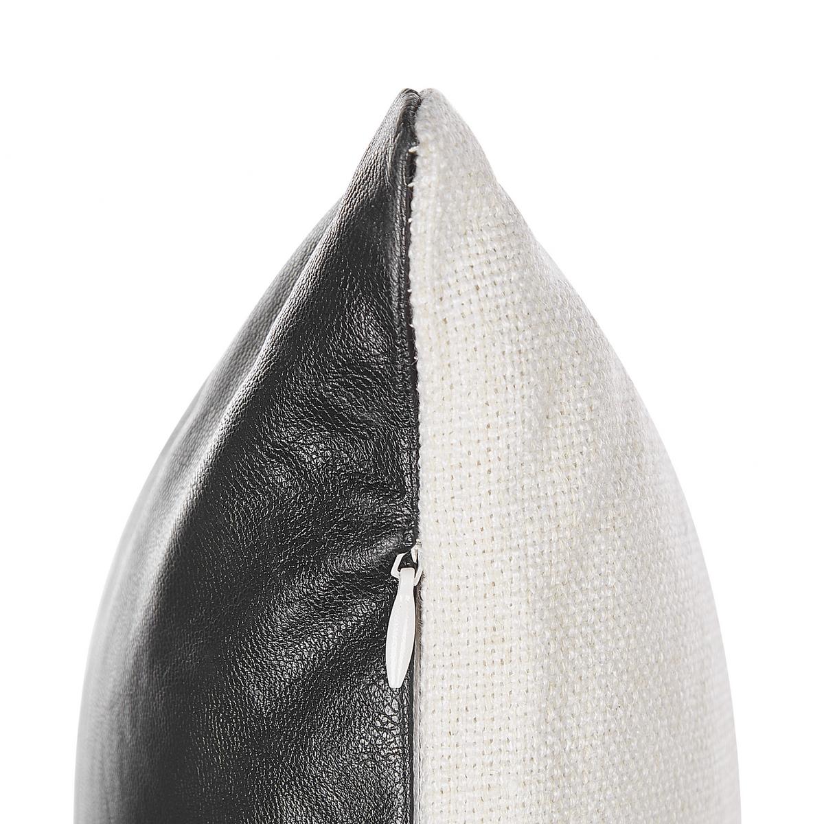 DEKOKISSEN 2er-Set Cremeweiß 45/45 cm Sven - Ecru, Textil (45/45cm) - Beliani
