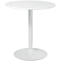 ESSTISCH Runder Küchentisch, Rutschfester Esszimmertisch für 2 Personen Weiß - Weiß, Holzwerkstoff/Metall (70/70/75cm) - HOMCOM