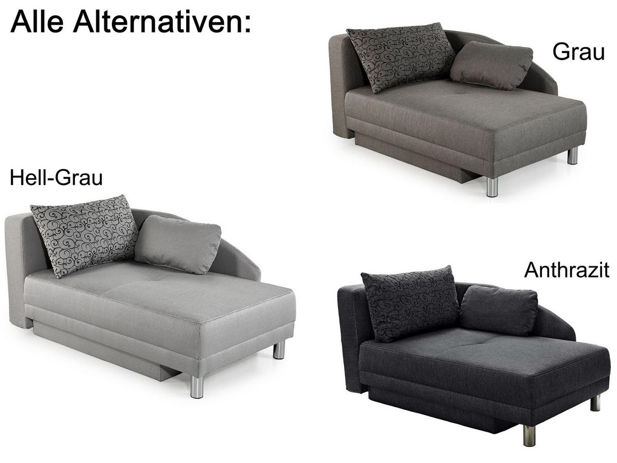 RÉCAMIERE-SCHLAFSOFA mit Bettkasten, Federkern, seitenverkehrt montierbar B149/T90/H80 cm, Liegefläche 200x84 cm, Webstoff Hellgrau / 15122 - Chromfarben/Hellgrau, Textil/Metall (149/80/90cm) - luma-home