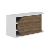 SCHUHAUFBEWAHRUNG 2 Türen B104 cm – NOVA - Weiß, Holzwerkstoff (37/50/123.1cm) - Calicosy