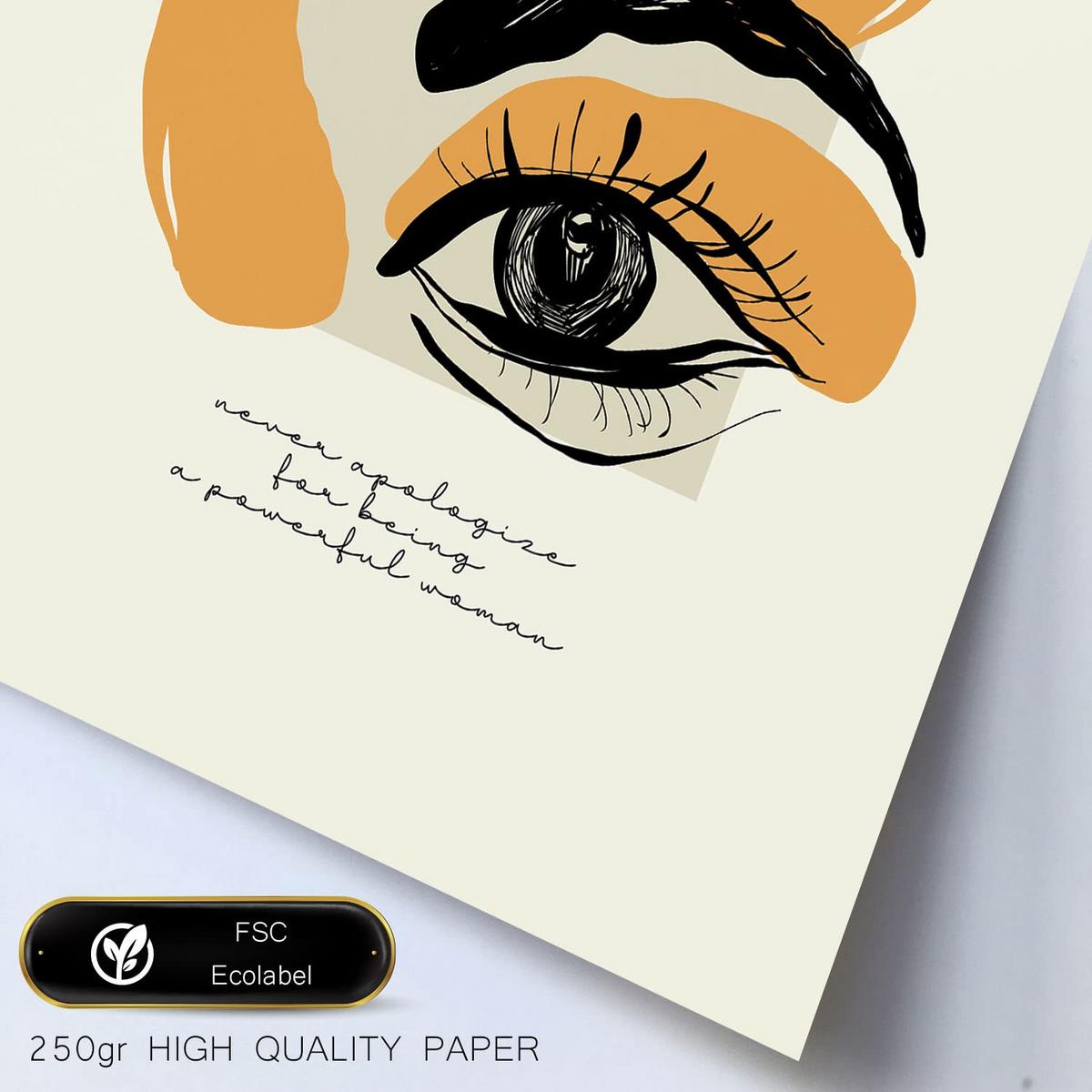 POSTER Set Mit 6 In Schwarzer Tinte Mächtig Kunstdrucke Im Skizzenstil Für Innenarchitektur A3 & A4 Rahmen Aus Hellem Holz - Beige, Papier (29/3cm) - Nacnic