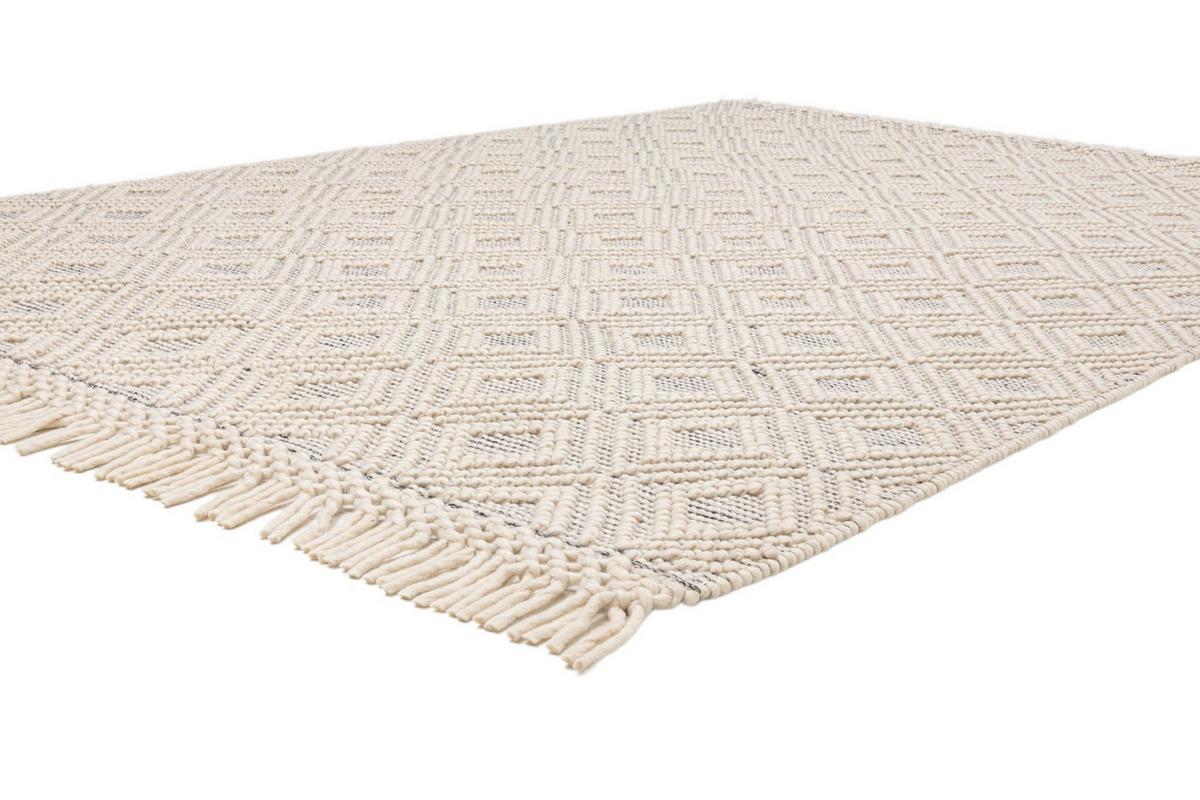 FLACHWEBETEPPICH Macrame Style, beige 120x180 cm - Naturfarben, Textil (120/180cm) - Rug and Roll