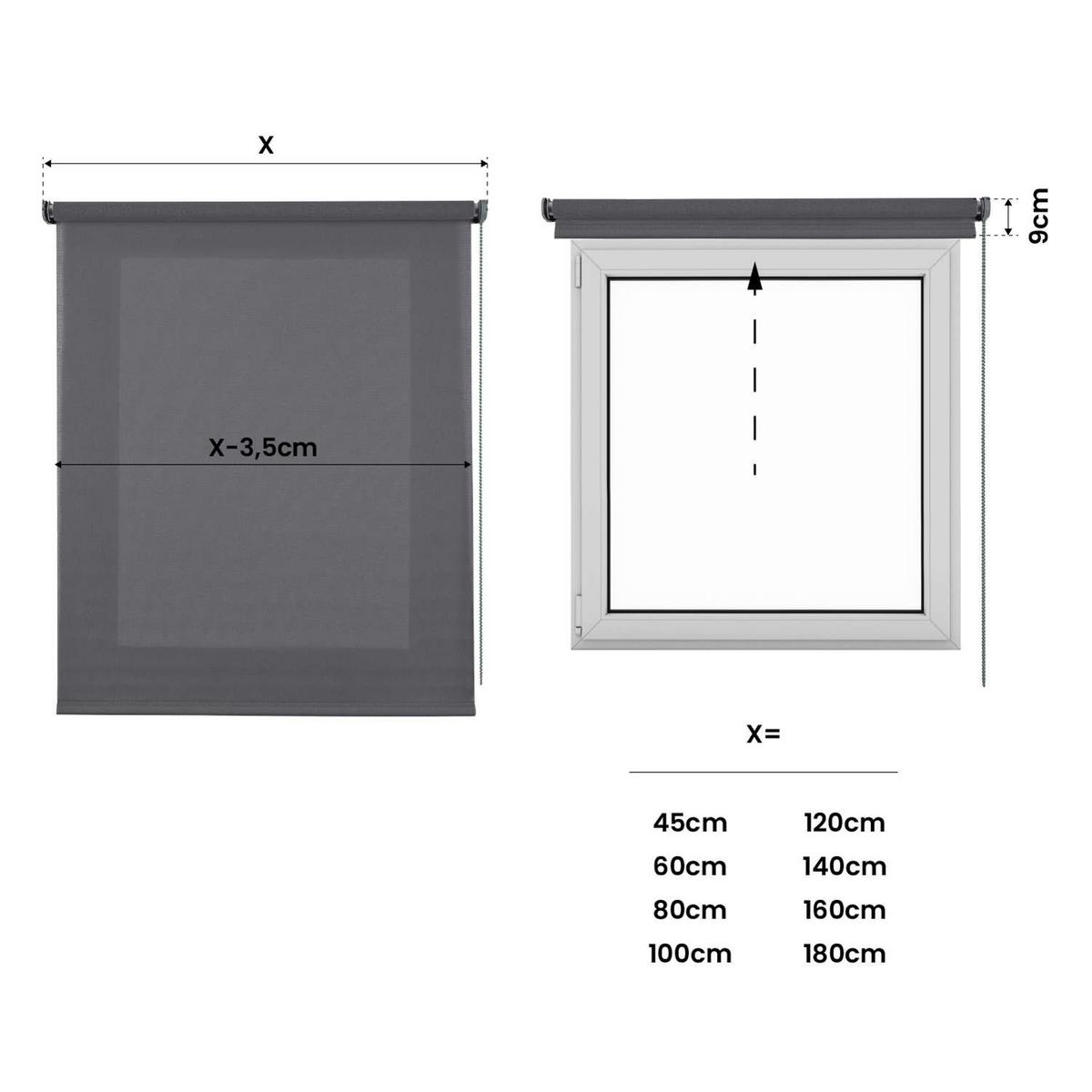 ROLLO | Deco Grau, 200 cm x 250 cm - Grau, Kunststoff (200/250cm) - STORESDECO