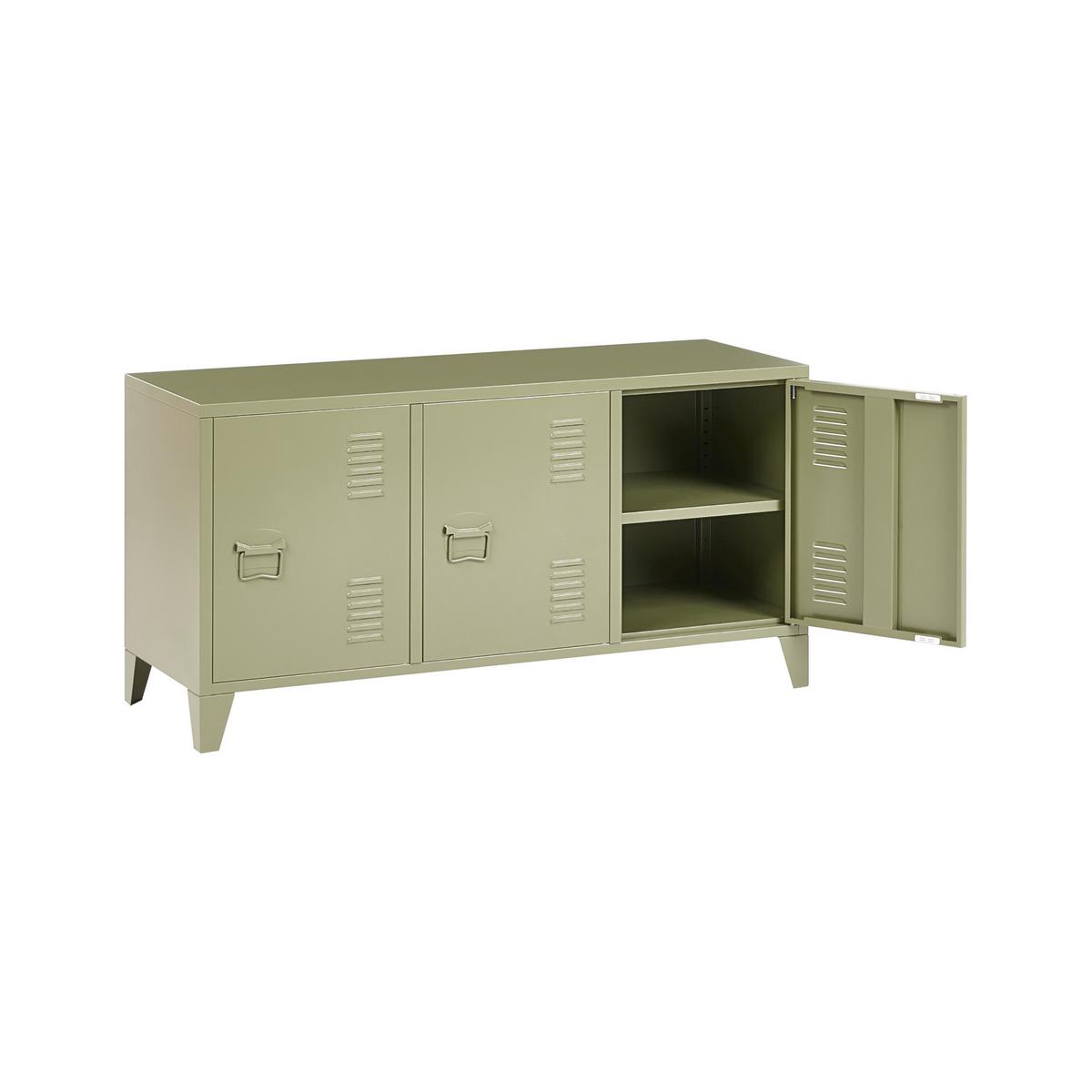 BÜROSCHRANK Metall Grün Cardiff - Grün, Metall (120/60/40cm) - Beliani