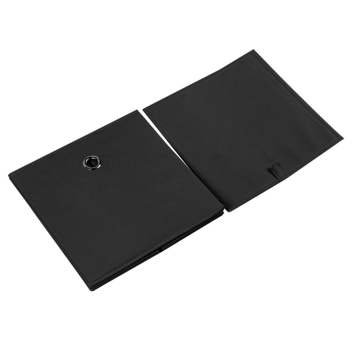 FALTBOX ELA 2er-Set schwarz - Schwarz, Textil (27/27/27cm) - IDIMEX