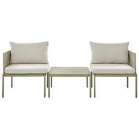 LOUNGE SET 2-Sitzer modular Grün Terracina - Grün, Metall - Beliani