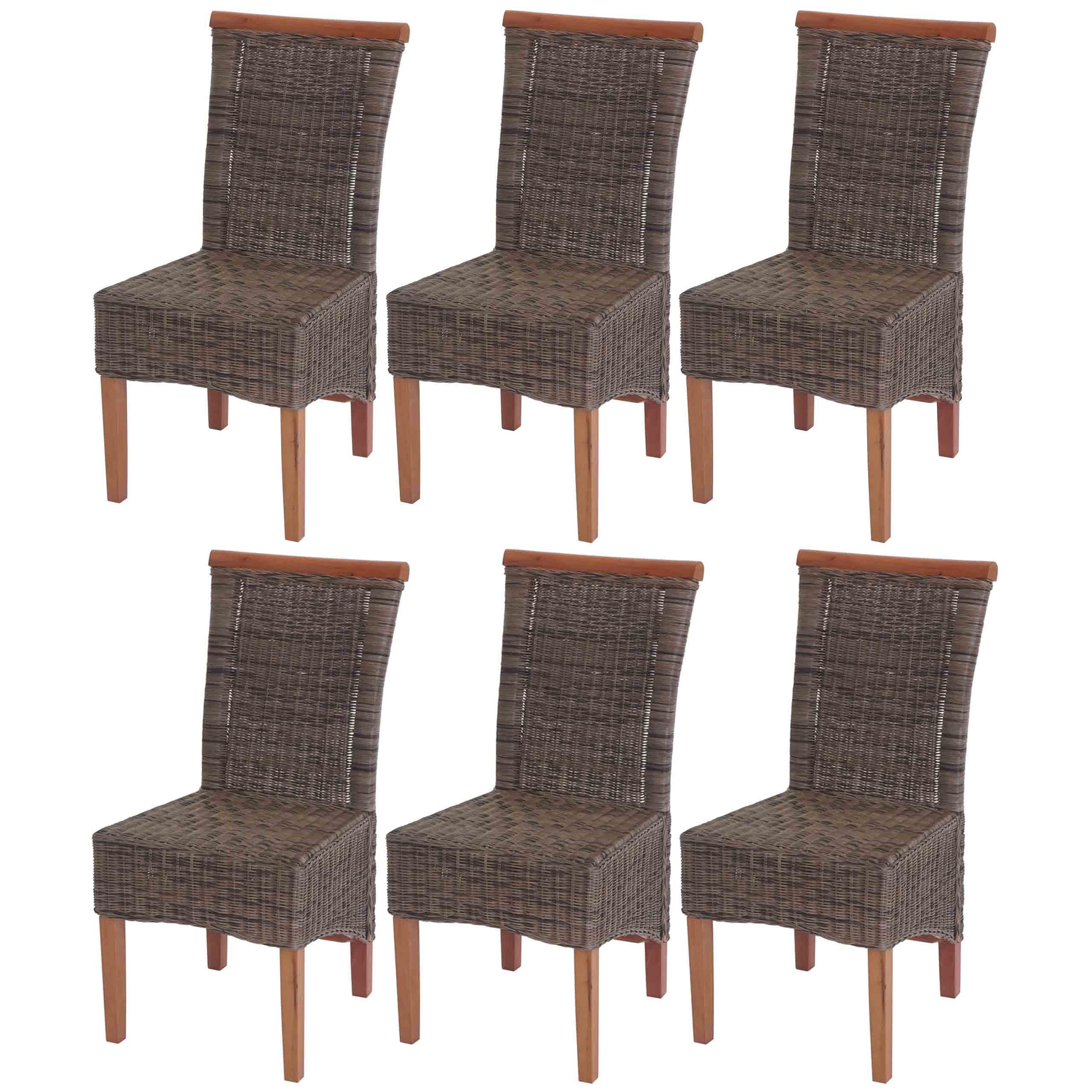 ESSZIMMERSTUHL Braun 6er-Set - Graubraun/Braun, Holz (46/97/59cm) - MCW