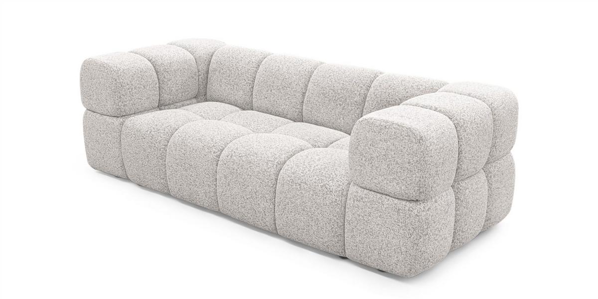 SOFA 3-sitzer Blanche In Bluvel - Grün, Holzwerkstoff/Textil (240/70/96cm) - Fun Möbel