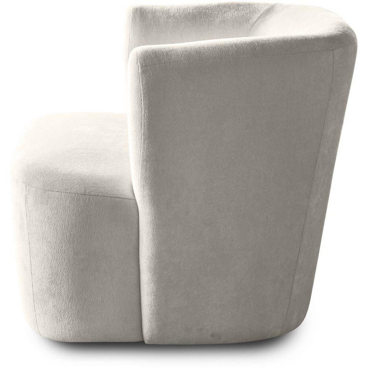 SESSEL Nori beige velour - Beige/Schwarz, Kunststoff/Textil (75/68/72cm) - Beautysofa