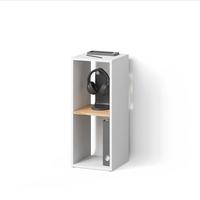 BÜCHERREGAL Lorena Weiß/Goldkraft Eiche mit 2 Fächern - Honigeiche/Weiß, Holzwerkstoff (30/74/30cm) - Livinity®