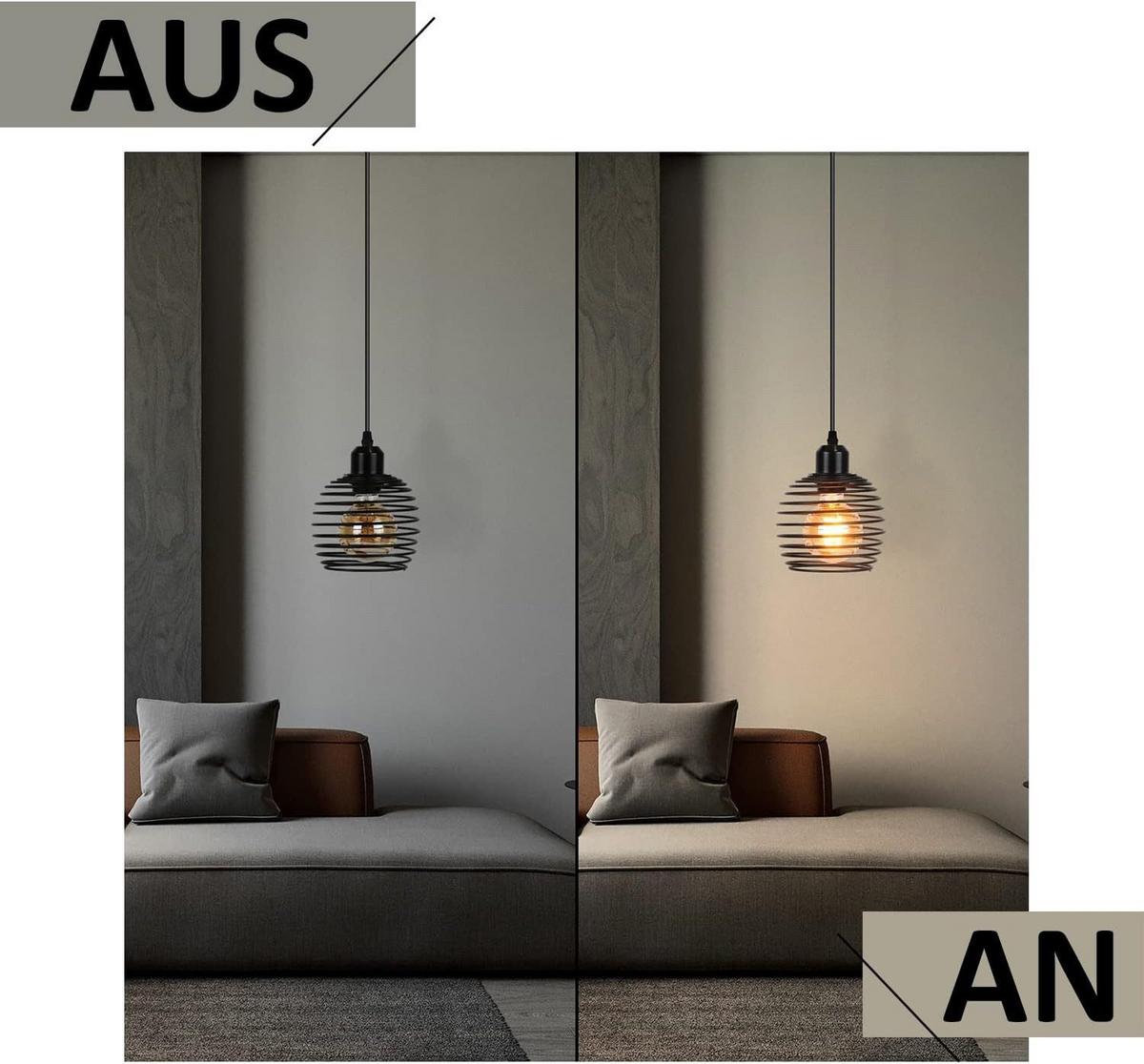 PENDELLEUCHTE Hans 1-flammig 13/15/150 cm - Schwarz, Metall (13/15/150cm) - Nettlife
