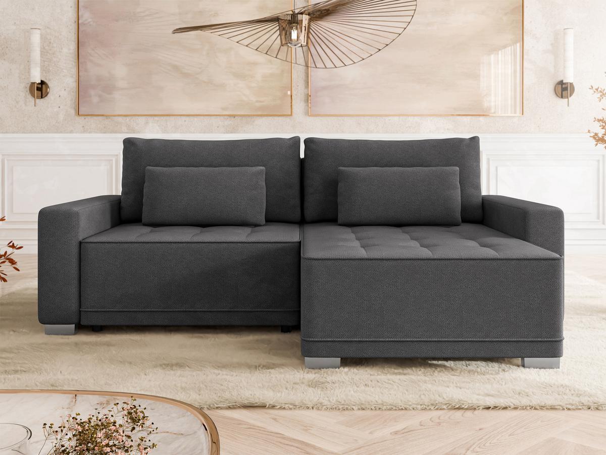 ECKSOFA Zeus - Dunkelgrau, Holz/Holzwerkstoff (238/160cm) - MIRJAN24