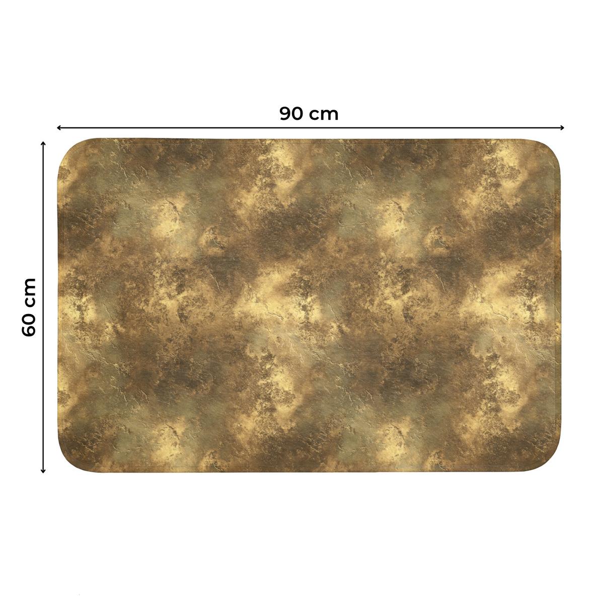 WC-VORLEGER Antik - Metallic-Look - Gold Toilettenteppich 90x60 cm - Goldfarben, Textil (90/1cm) - OnlyWow