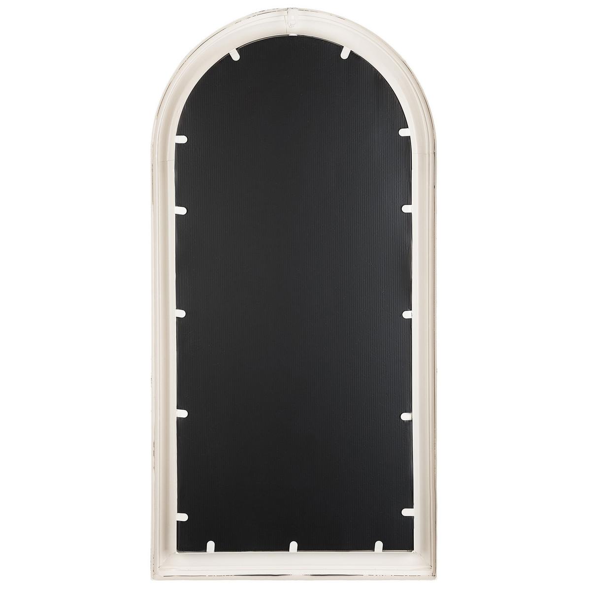 WANDSPIEGEL weiß Fensteroptik 49/97 cm Campel - Weiß, Metall (50/98/5cm) - Beliani