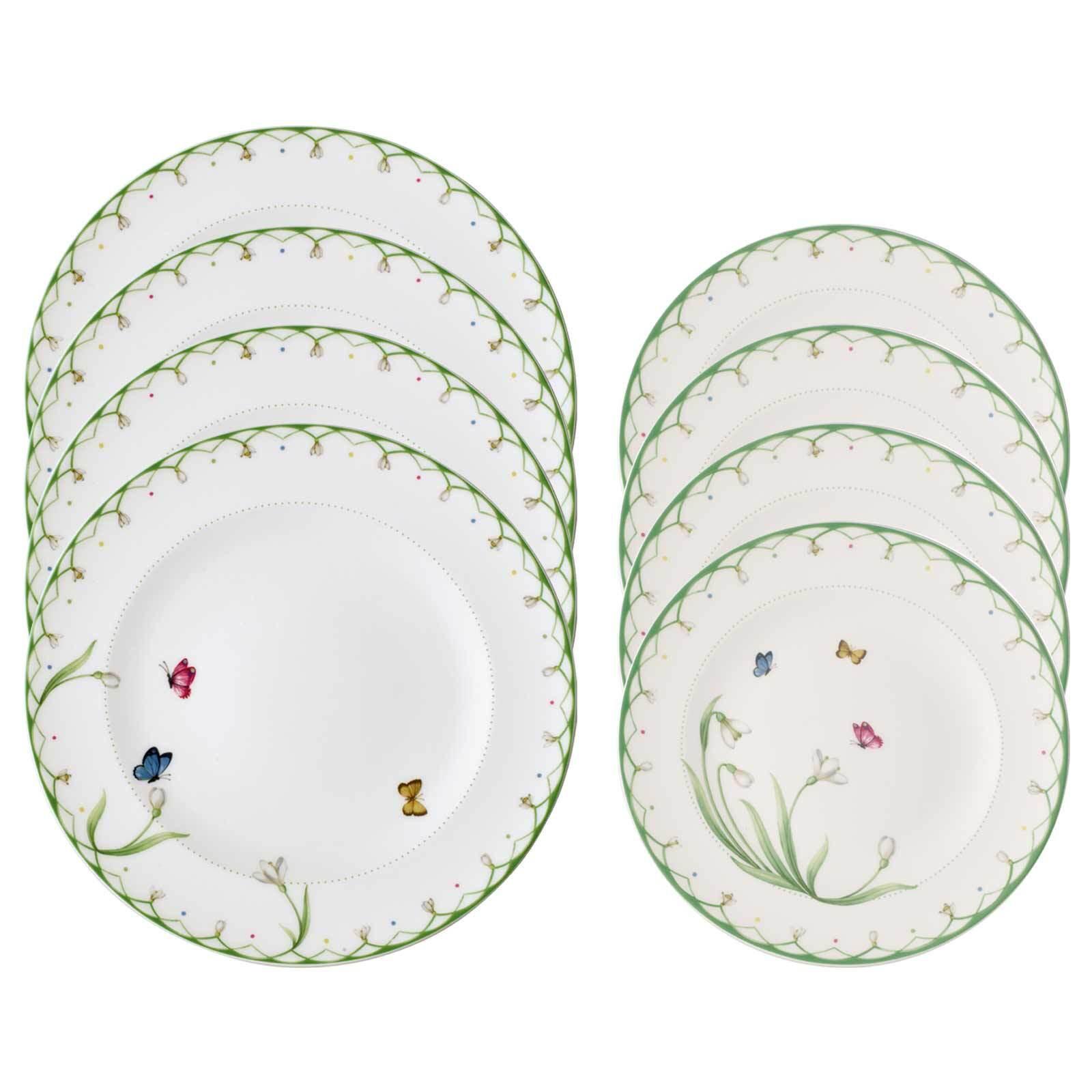 TELLER-SET Colourful Spring bunt 8-tlg. - Multicolor, Keramik (2/2/2cm) - Villeroy & Boch
