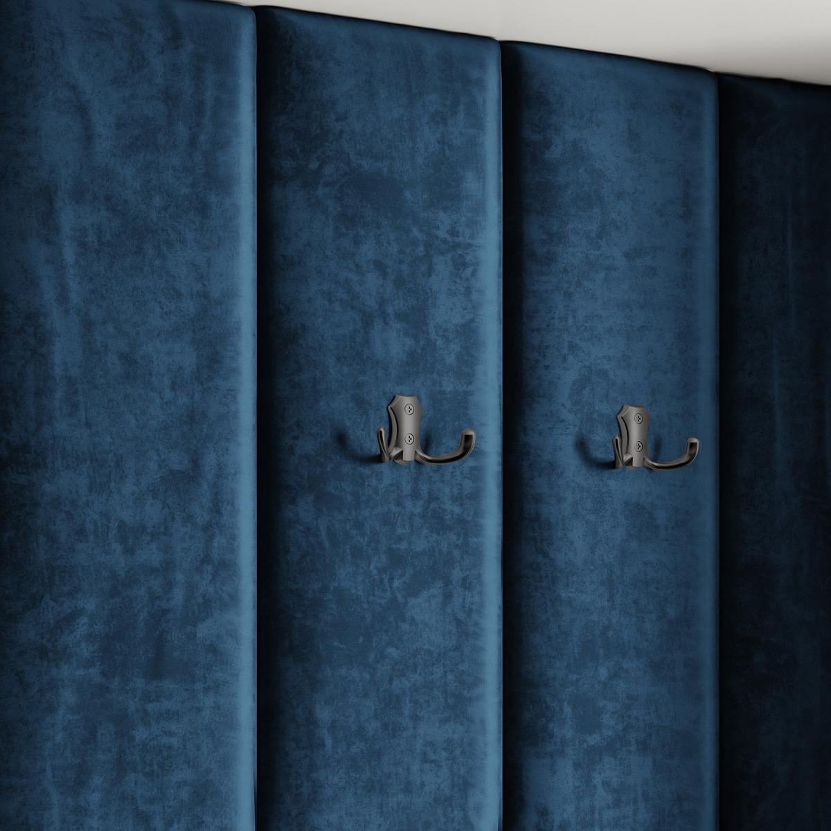 GARDEROBENSCHRANK REMA 150/240/60 cm Modern Garderobe-Set Eiche Wotan - Blau/Eiche Wotan, Holzwerkstoff (150/240/60cm) - MASSENO