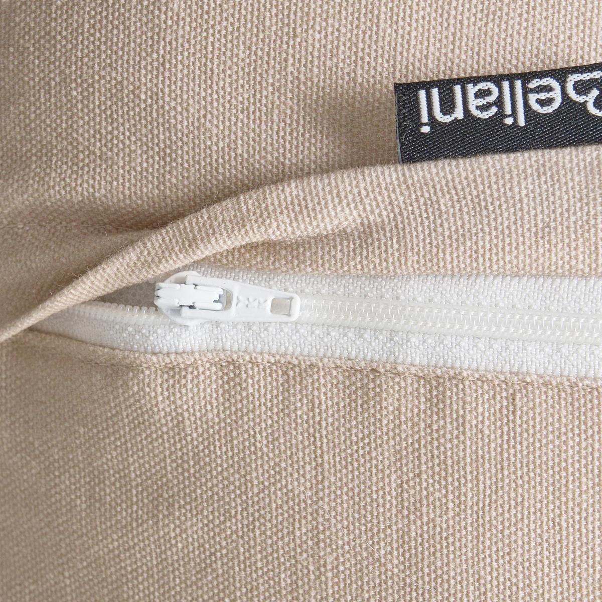 DEKOKISSEN 3er-Set Beige 45/45 cm Merbau - Beige, Textil (45/45cm) - Beliani