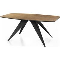 ESSTISCH Foster rechteckig ausziehbar, Lefkas Eiche 160-198/80/76 cm - Alteiche/Schwarz, Holzwerkstoff/Metall (80/200/76cm) - WFL GROUP