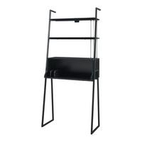 SCHREIBTISCH Storfjord - Schwarz, Holzwerkstoff/Metall (40/80/183.5cm) - [en.casa]