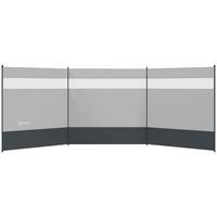 WINDSCHUTZ 3er Set Polyester Stahl Grau - Grau, Kunststoff (1/140cm) - Outsunny