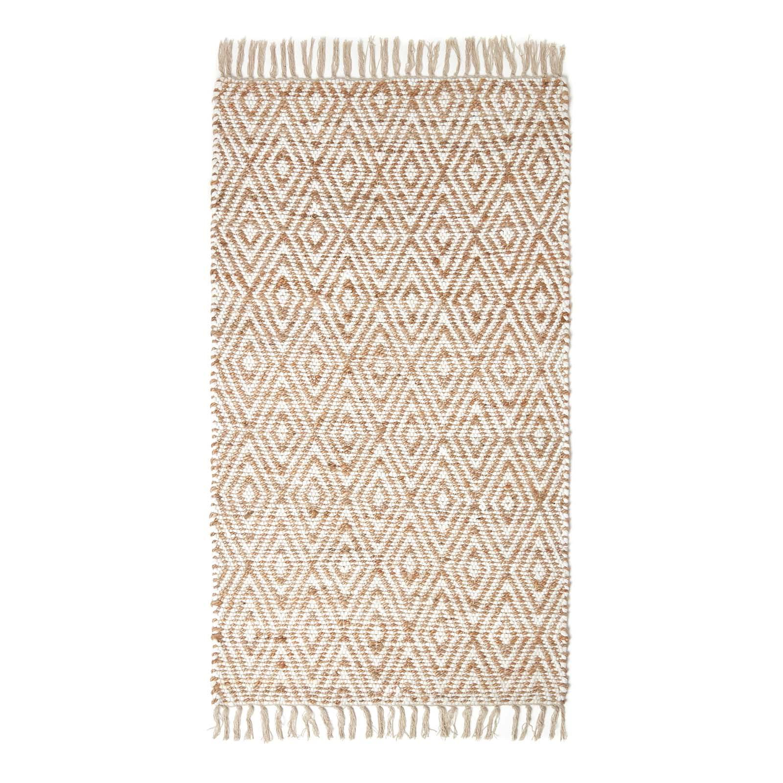 FLICKENTEPPICH Sierra geometrisch gemustert 90/150 cm - Naturfarben, Textil (90/150cm) - Homescapes